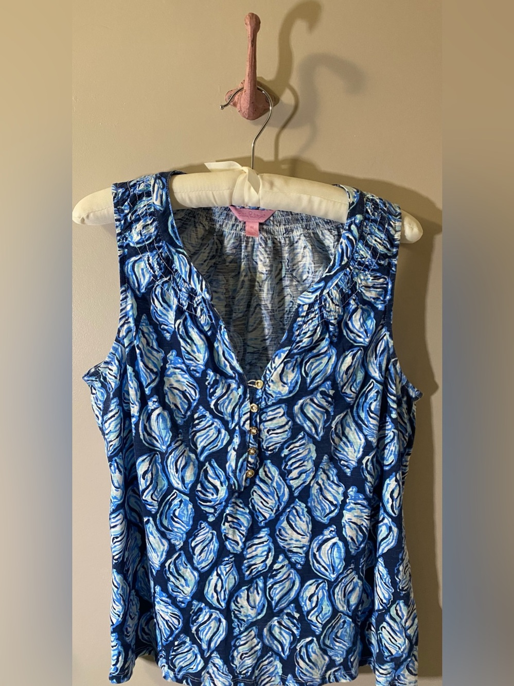 Lilly Pulitzer Blue Seashell Top